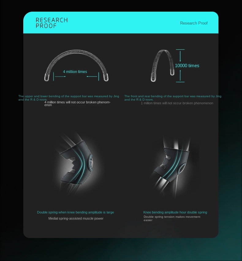 【輪滑世界冠軍郭丹代言品牌】 中國 和正HEZHENG 專業支撐運動減壓護膝 黑色 1件(單裝)