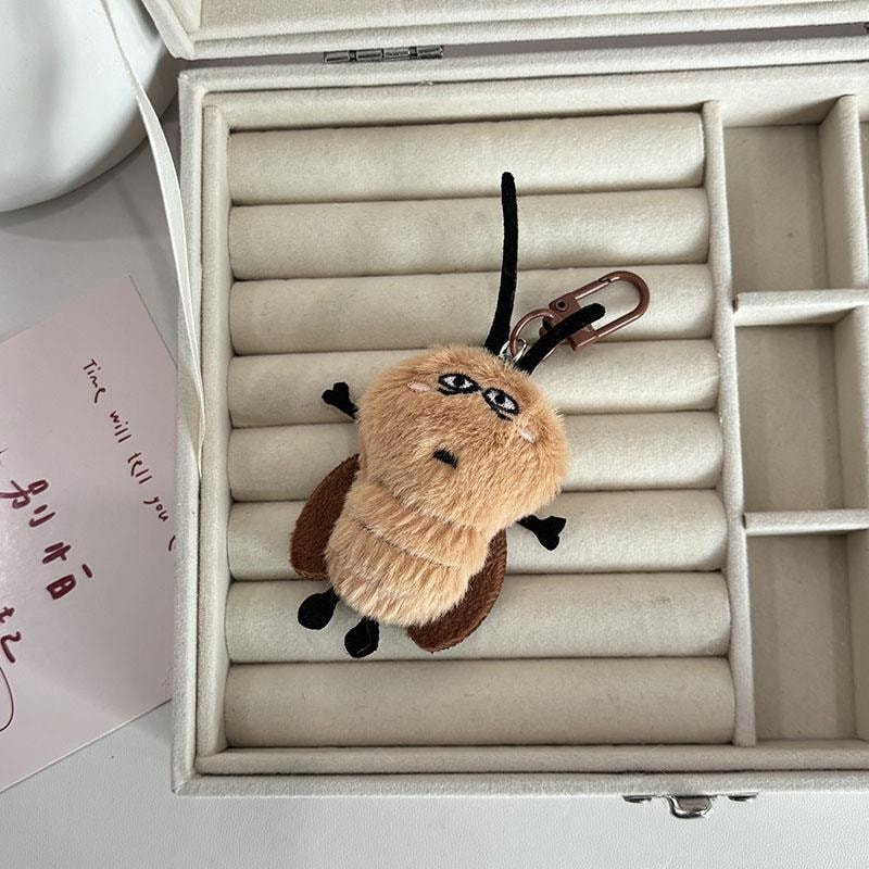 FOXTAIL 搞怪蟑螂造型玩偶挂件 卡通 毛绒 可爱 学生 书包 装饰 趣味礼物 配饰 3款装 1份