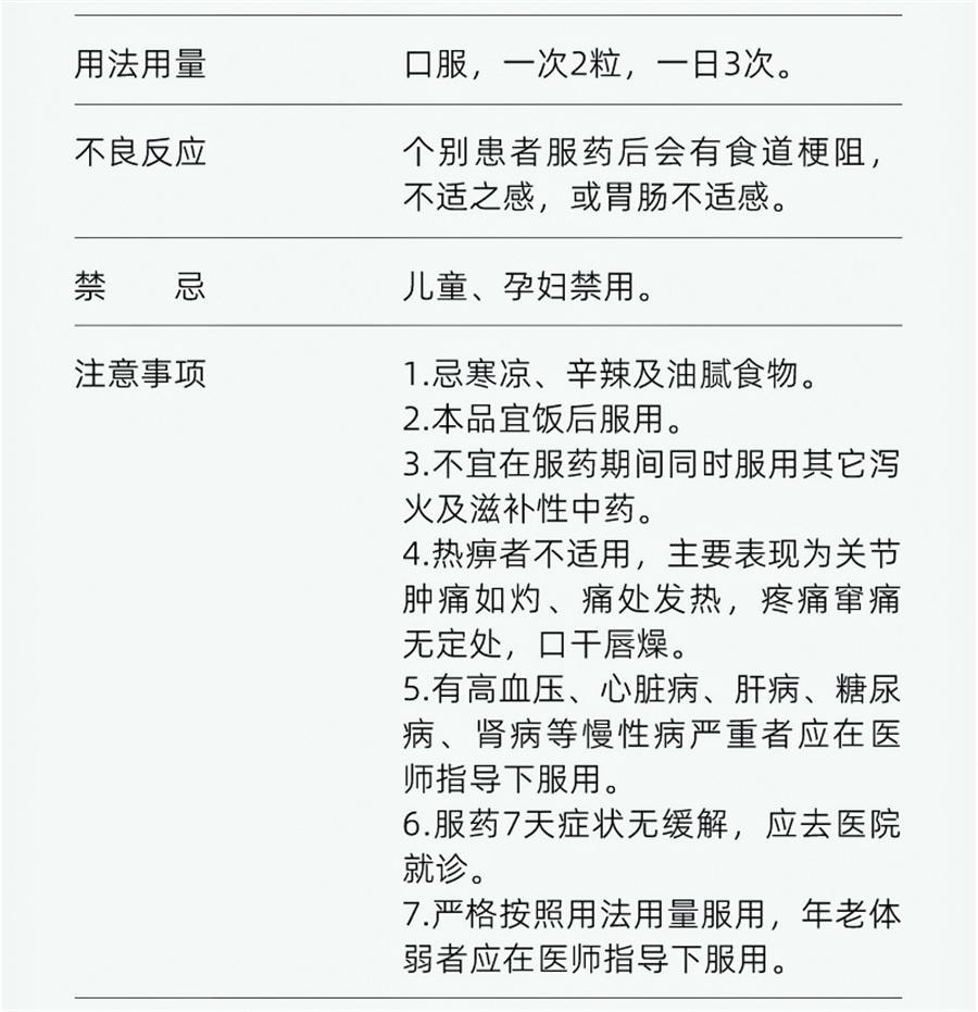 【中国直邮】 益佰 金骨莲胶囊 治疗风湿关节肿痛肿胀风湿痹阻屈伸不利24粒/盒
