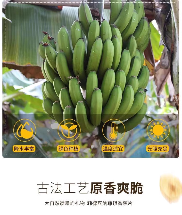 小红书爆款菲律宾原产 香脆芭蕉片  100克 口感非常脆 香蕉片界的天花板