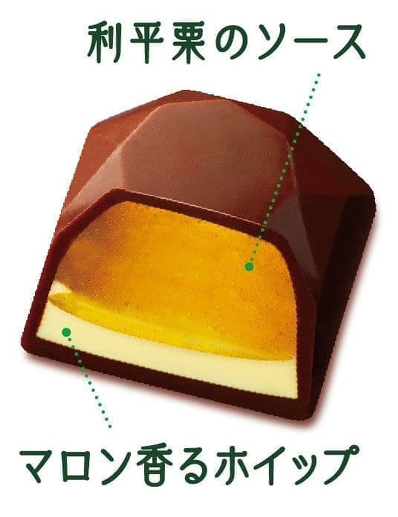 【日本直郵】日本不二家 期限限定 LOOK栗子夾心流心巧克力 7粒