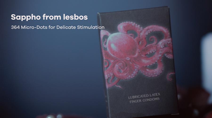  SAPPHOFROMLESBOS 奇點凸點手指套 透明質酸潤滑成人女同情趣用品les女用情人節必備 1盒裝(12隻)