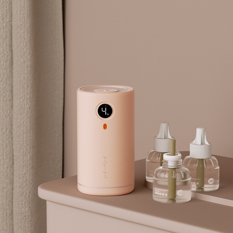 【中国直邮】冇心电蚊香加热器插电驱蚊静音定时电热蚊香液   奶油米(含3瓶蚊香液)