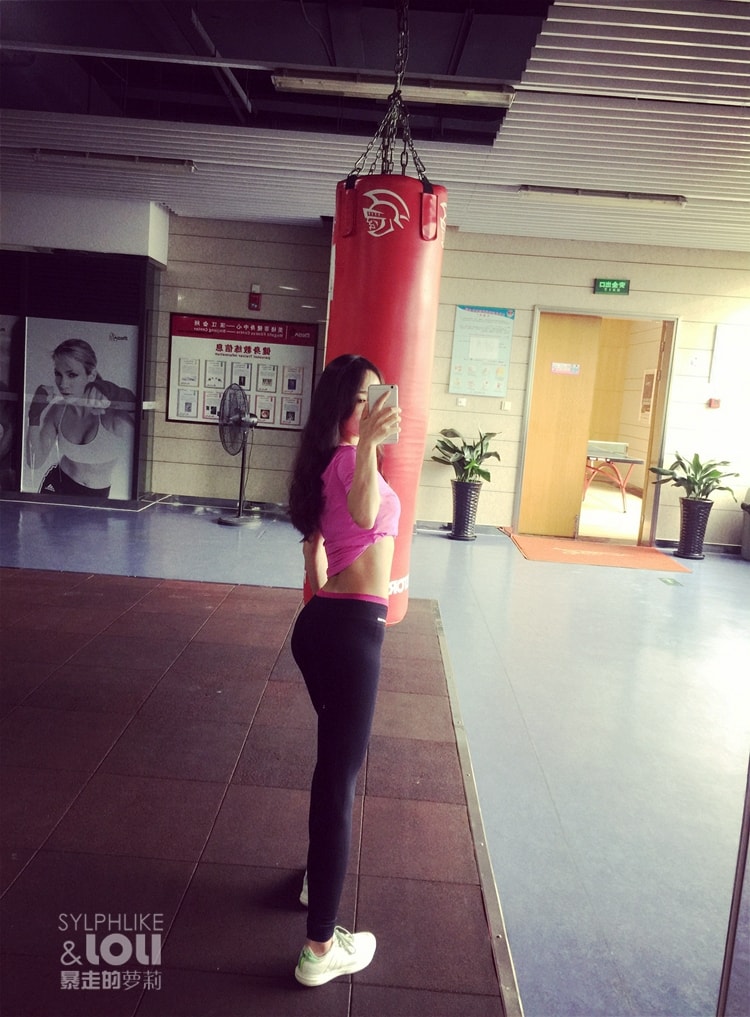 暴走的萝莉 紧身弹力瑜伽裤女春季 速干运动健身服打底九分裤外穿/纯黑魅紫边#/S/M