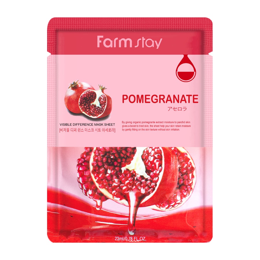 FARM STAY Visible Difference Mask Sheet  Pomegranate 1 Sheet