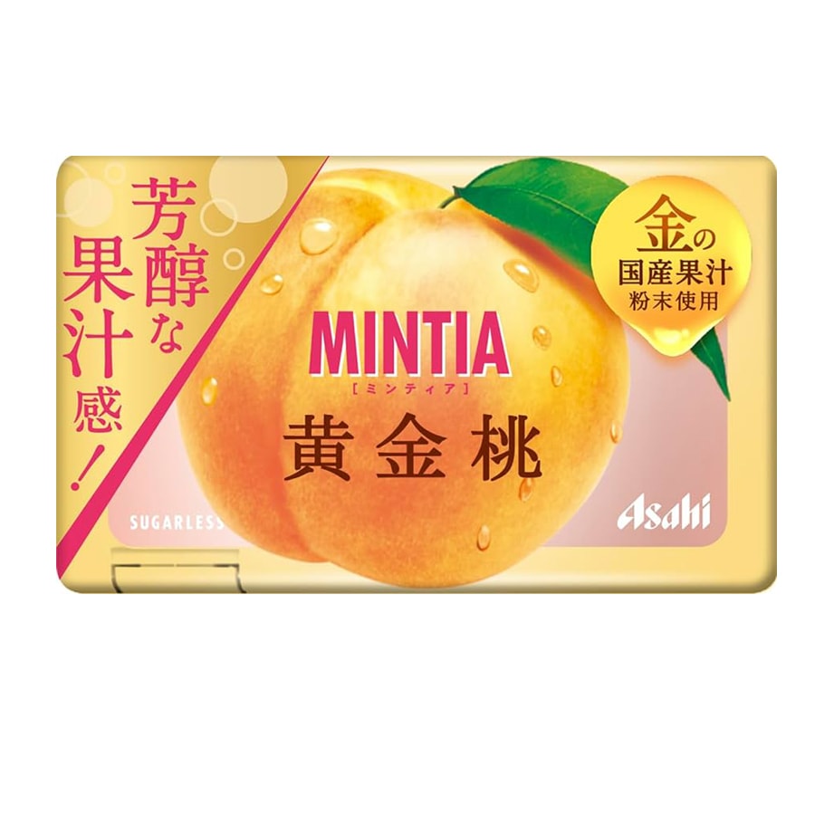 【日本直效郵件】日本 ASAHI Mintia 無糖薄荷糖 黃金桃子味 50小粒