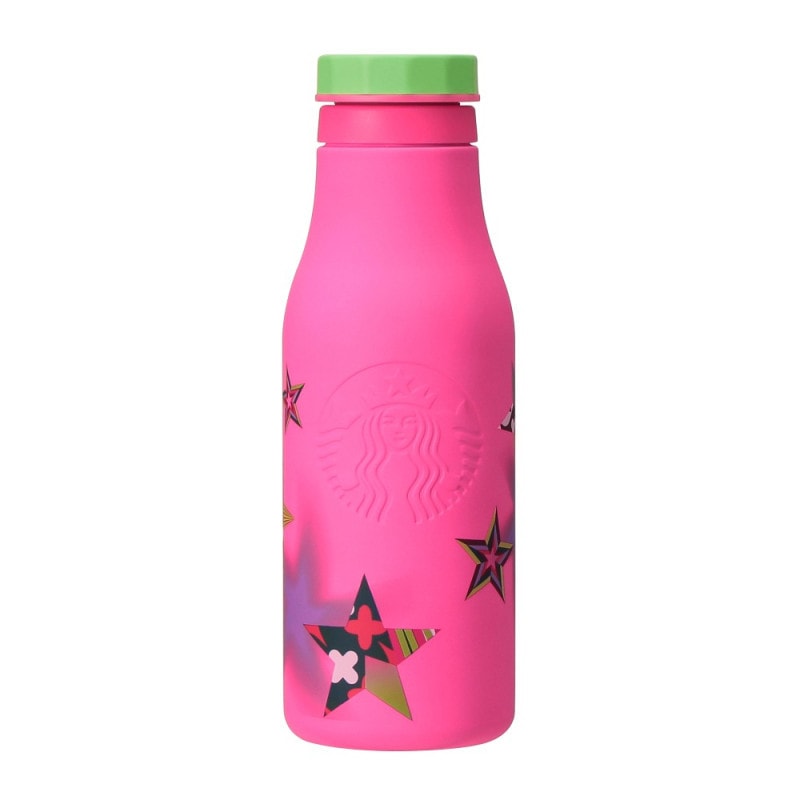 【日本直郵】STARBUCKS星巴克 2023年假期不鏽鋼星星標誌粉紅保溫瓶 473ml