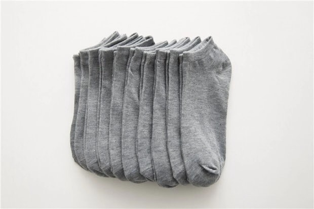 Pure color socks- free size. 3 Pairs include- Grey