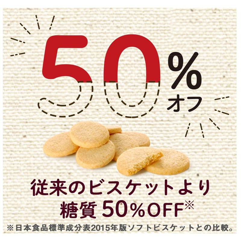 【日本直邮】 日本格力高GLICO SUNAO 糖质50%OFF低脂减肥代餐 豆乳黄油小饼干 15枚×2袋入
