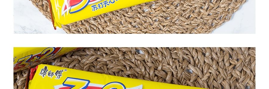 康師傅 3+2蘇打夾心餅乾 香草巧克力口味 三連包 375g