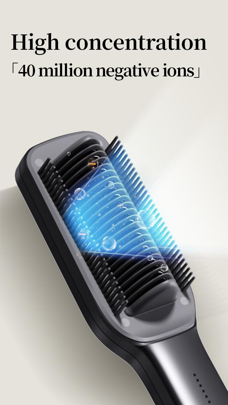 金稻 焗油直髮梳 精油直髮梳 改善毛躁髮質 負離子護髮不傷髮 家用蓬鬆 KD377 1台