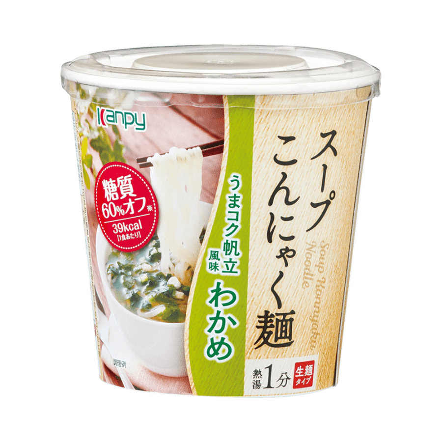 [日本直邮] KATO 加藤产业 速食裙带菜汤魔芋面 68.3g