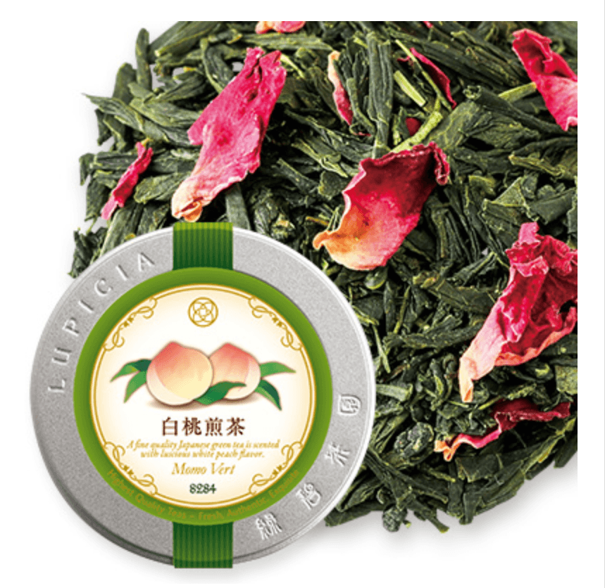 【日本直郵】LUPICIA 綠碧茶園白桃煎茶 綠茶罐裝50克 (兩種包裝 隨機發)