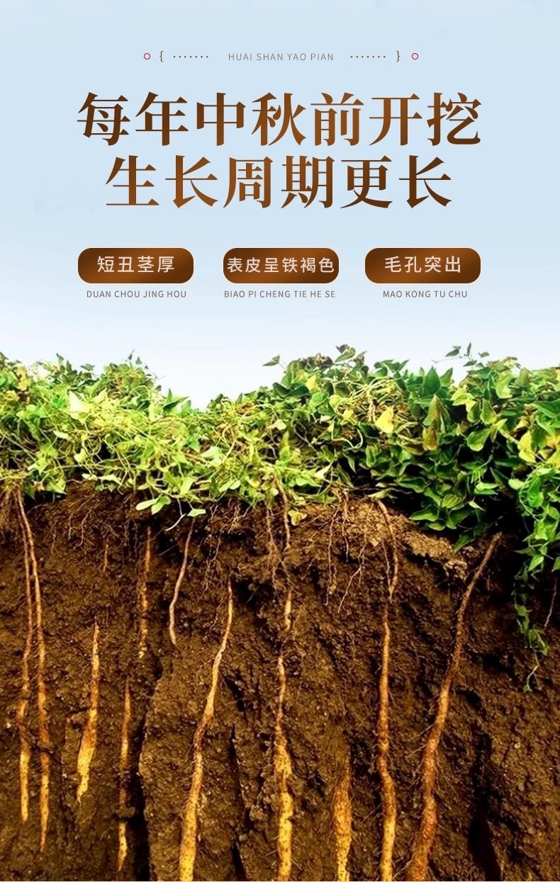 【中国直邮】 合为养 怀山药片 河南焦作正宗垆土铁棍怀山药干非中药材淮山药 500g/袋