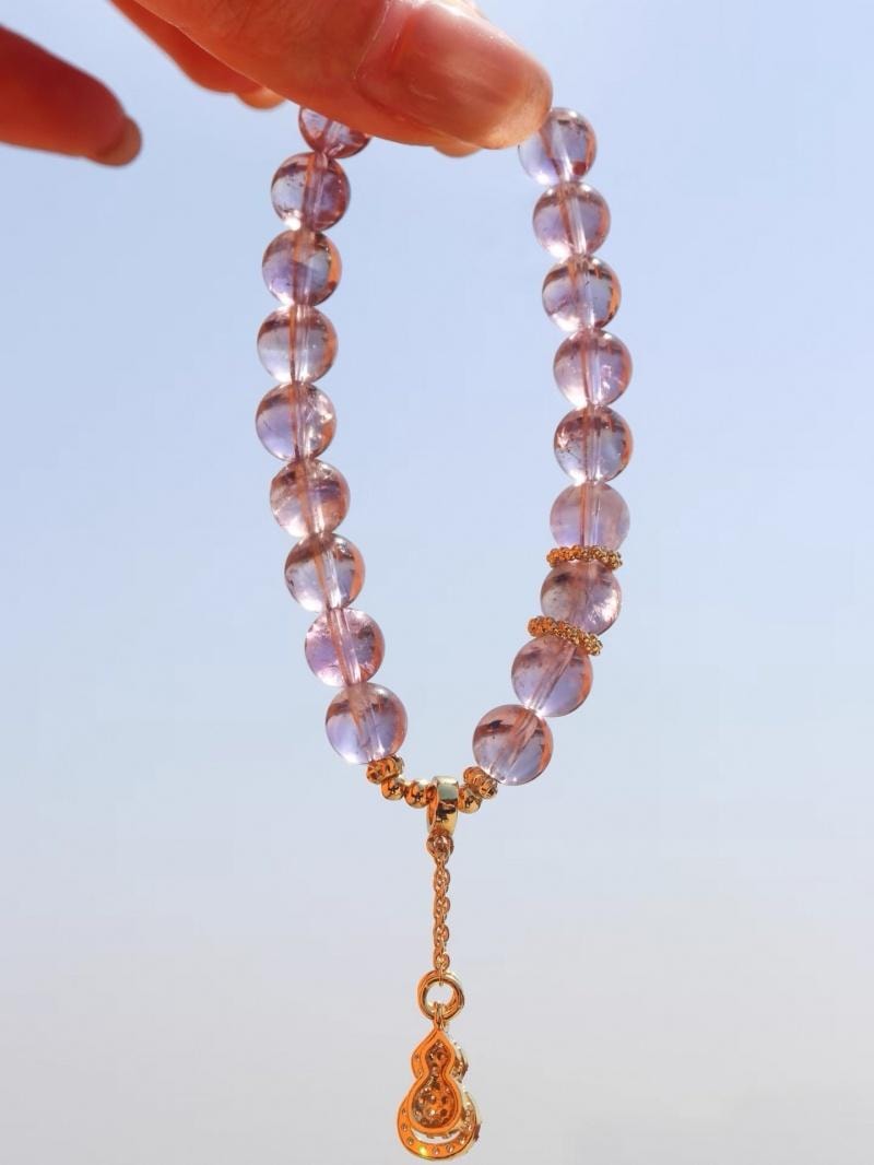 【錦繡前程】天然玻利維亞紫水晶手鍊 助學登科靈性淨化手串 情人節送禮佳選 8mm