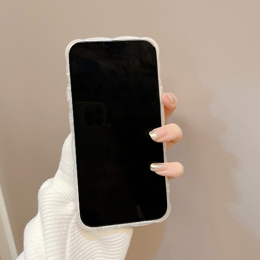 欣月 苹果硅胶手机壳 摄像孔加高保护侧边按键独立设计保护套  Iphone13 Pro Max 透明花身熊