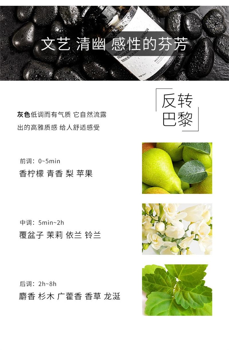 【中國直郵】 健美創研 煙醯胺香氛沐浴露 沐浴乳持久留香保濕補水 500ml