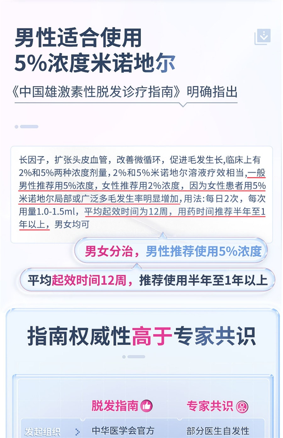 【中国直邮】 达霏欣 米诺地尔搽剂男女性脂溢性脱发生发液上药器  5%*60ml/盒男士