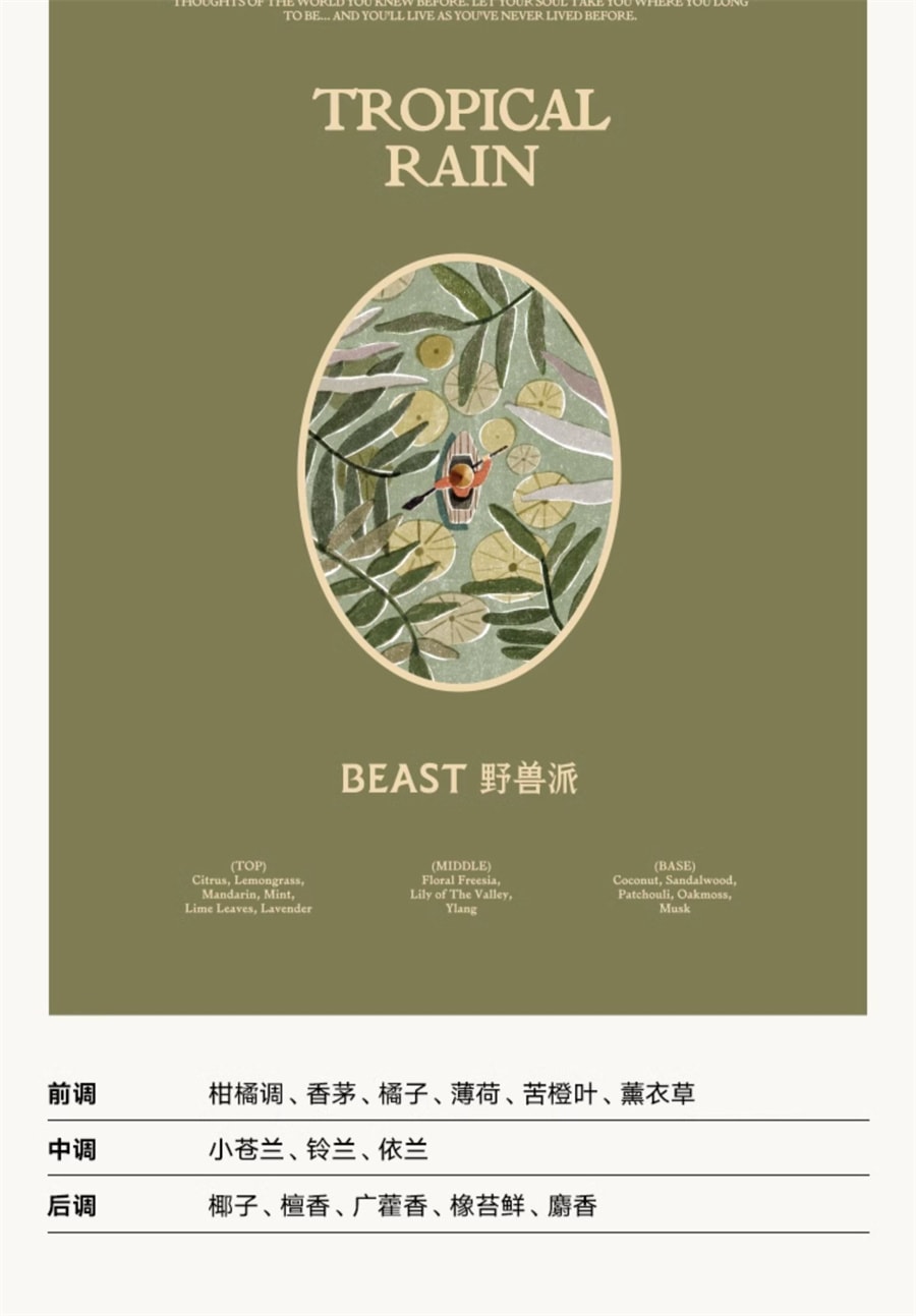 【中國直郵】 THEBEAST野獸派 龔俊同款 穀雨時節擴香香氛晶石香薰禮盒生日禮物 綠色