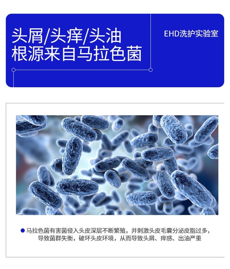 【中国直邮】 EHD 二硫化硒控油去屑洗发水 毛囊清洁蓬松洗头露膏男女 400ml