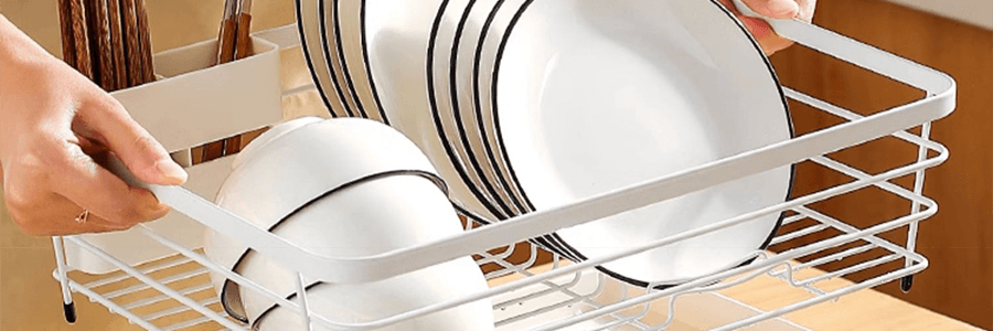 川岛屋 碗架 沥水架 碗盘碗碟收纳架 厨房置物架 放碗晾碗架碗筷 38*29.2cm 