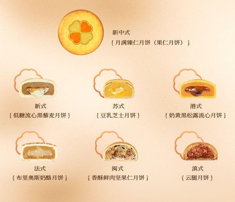 【中國直郵】 臻味坊 鮮品七星伴月中秋月餅禮盒 920g 中秋送禮長輩高檔伴手禮