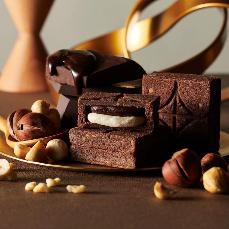 【日本直郵】日本 press butter sand 人氣伴手禮 榛果生巧克力奶油夾心曲奇 5個裝