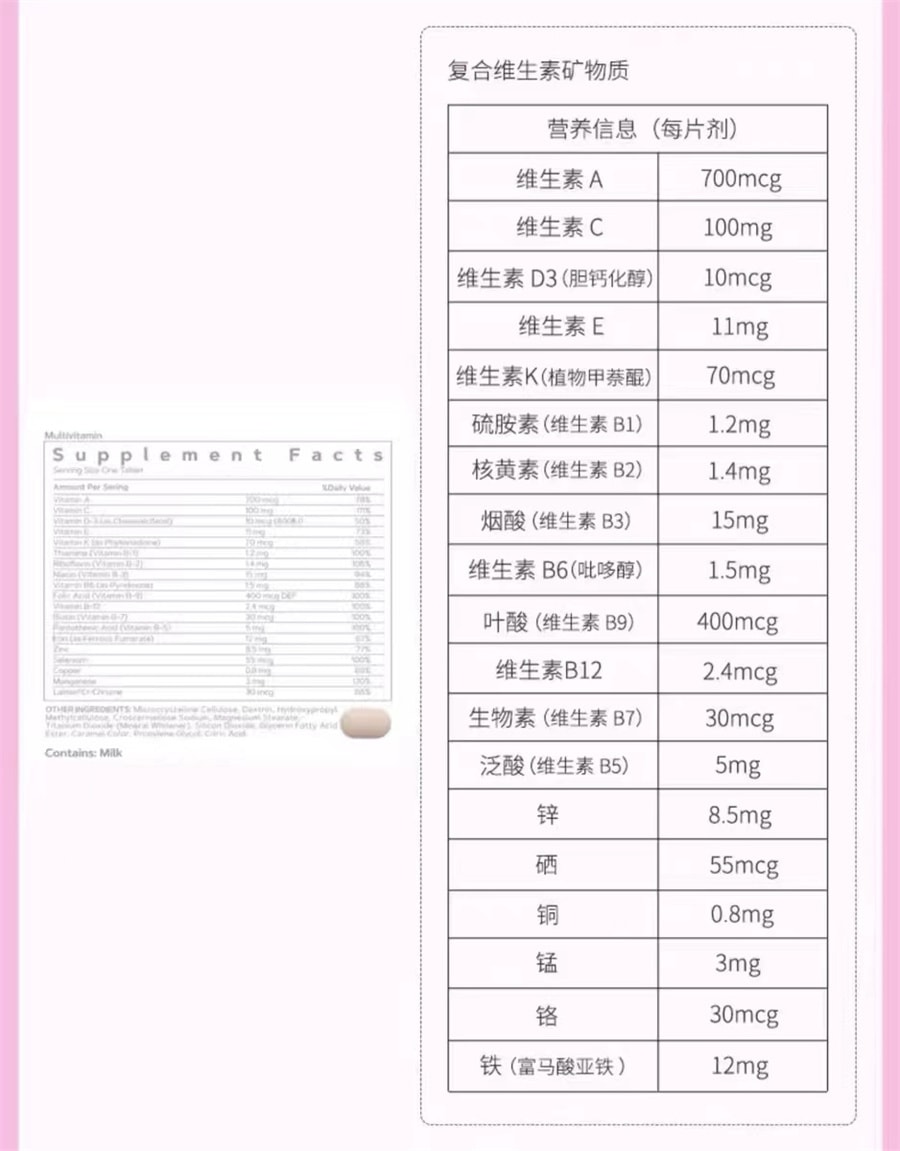 【中国直邮】gnc健安喜  30-50岁时光包女性每日营养包复合维生素男士综合保健品  女性30+