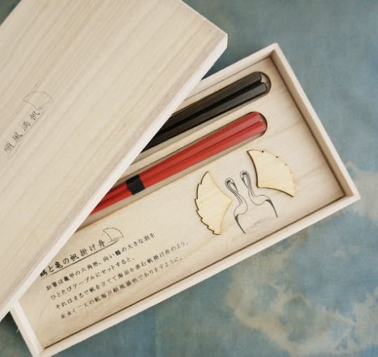 【日本直郵】日本製 HYOZAEMON 兵左衛門 天然木 天然漆 順風滿帆 夫妻筷 1件2雙入