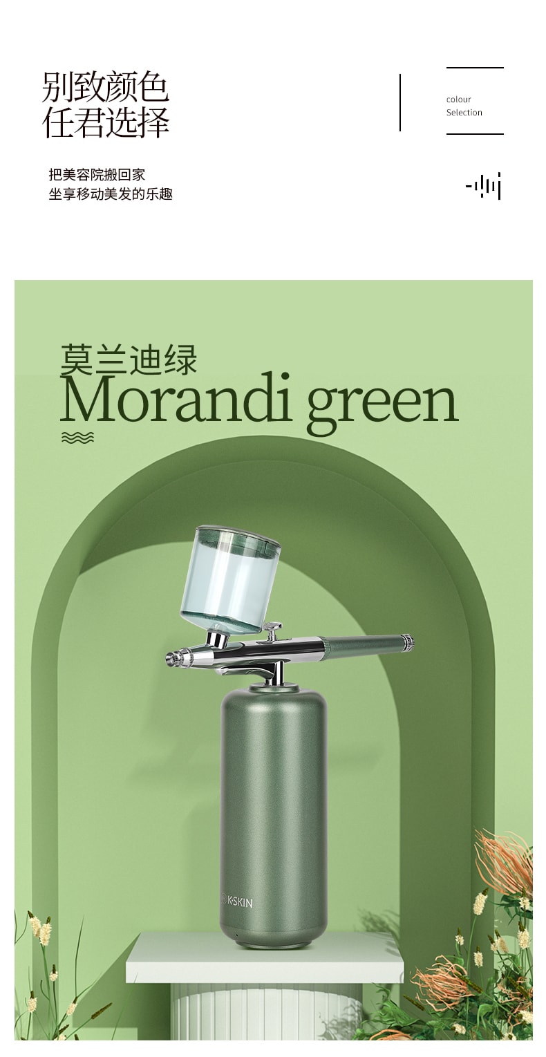 中國 K·SKIN 金稻注氧儀 家用便攜式 手持 美容院 高壓臉部 綠色噴霧補水儀器 1台