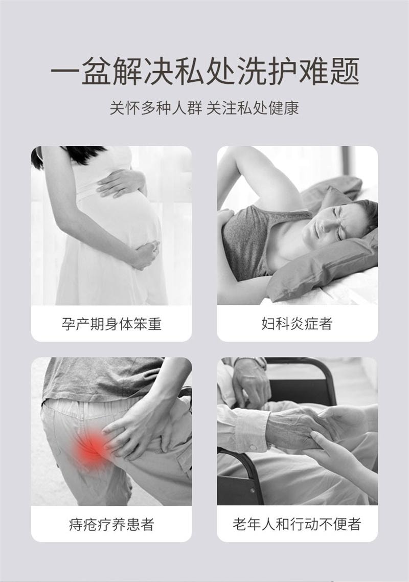 【中國直郵】 嫚熙 孕產婦坐浴盆私處免蹲馬桶盆月子盆洗屁股痔瘡盆家用坐月子盆 感溫款