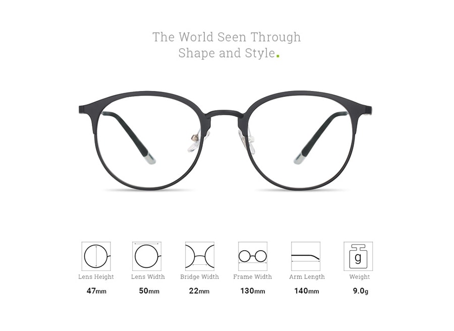 Digital Protection Eyeglasses: Matte Black (DL72115 C3) - Lens Included