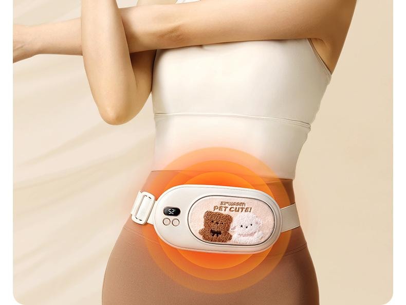 【中国直邮】 冇心 暖宫腰带女生用大姨妈痛肚子疼神器痛经缓解宫寒保暖宝宝礼物 奶油米