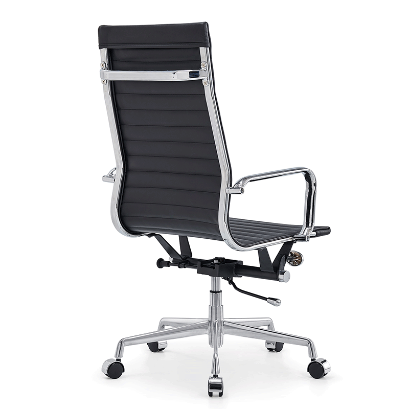 【美國現貨】LUXMOD 辦公椅 深棕色和銀色椅身 西皮 單人椅