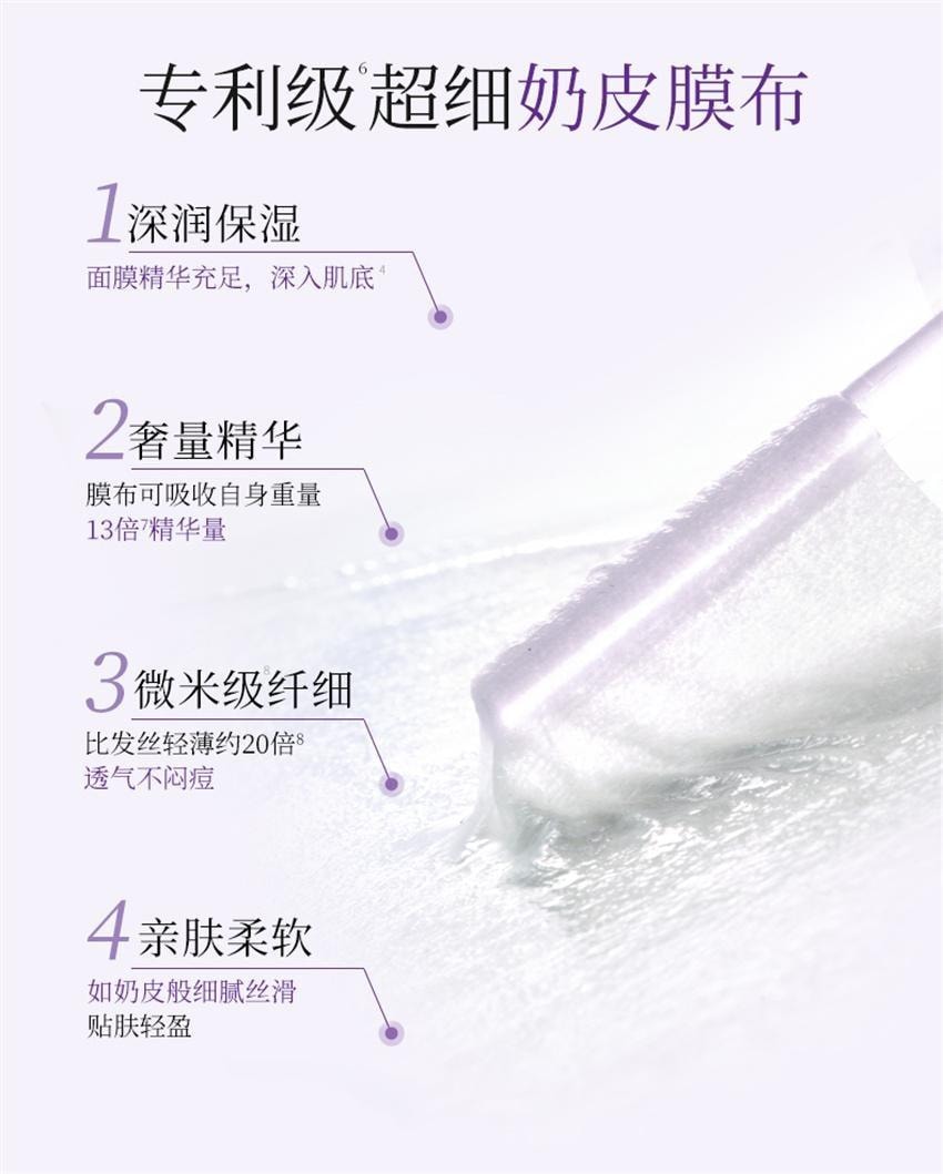 New Seven White Milk Skin Mask: Hydrating Moisturizing Brightening Hyaluronic acid Nicotinamide 6 tablets per box