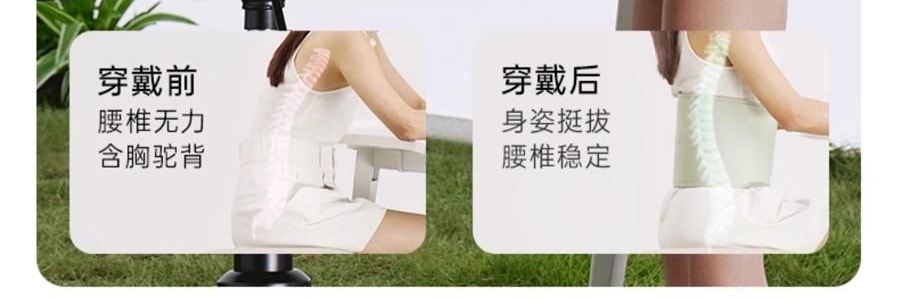 7C七西 腰部按摩器按摩腰带 热敷舒缓劳损腰托突出护腰带腰椎仪 远山紫R31