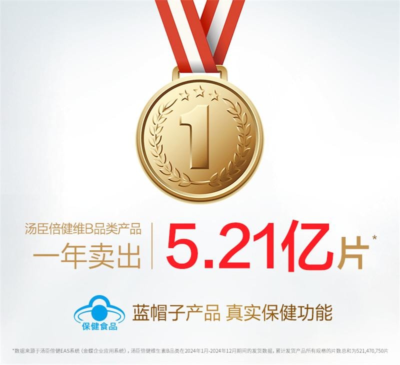 【中国直邮】 汤臣倍健 B族维生素片 复合多种vb叶酸b2b6b12烟酰胺h维c 90片