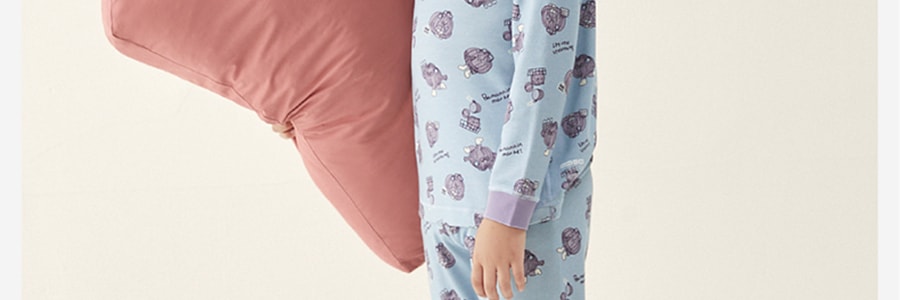 BANANAIN蕉內 兒童睡衣超市主題家居服套裝 男女童秋衣秋褲睡衣睡褲 520C 藍底洋蔥 120cm