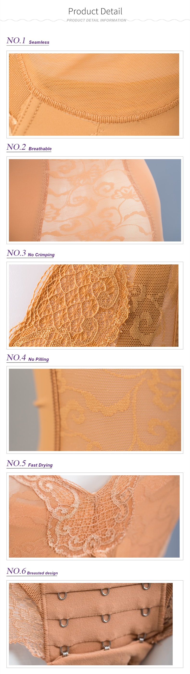 Shapewear Sleeveless Lacy Intelligent Curve™ Full Body Shaper Strap lace Purple S #21025
