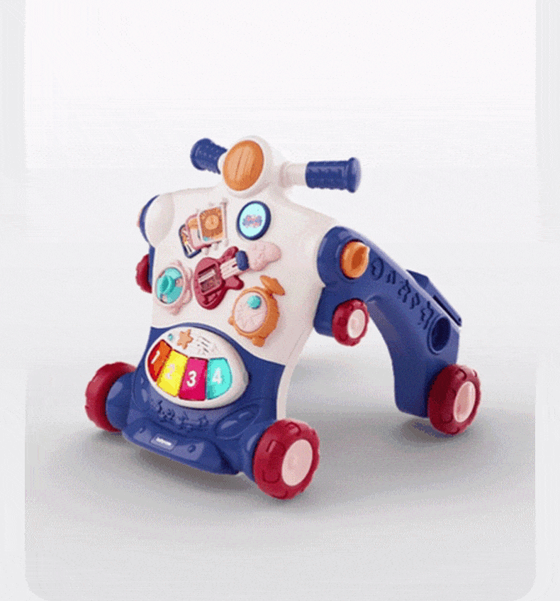 Baby Multifunctional Walker Stroller Rose red Infant & Toddler Learning Walker