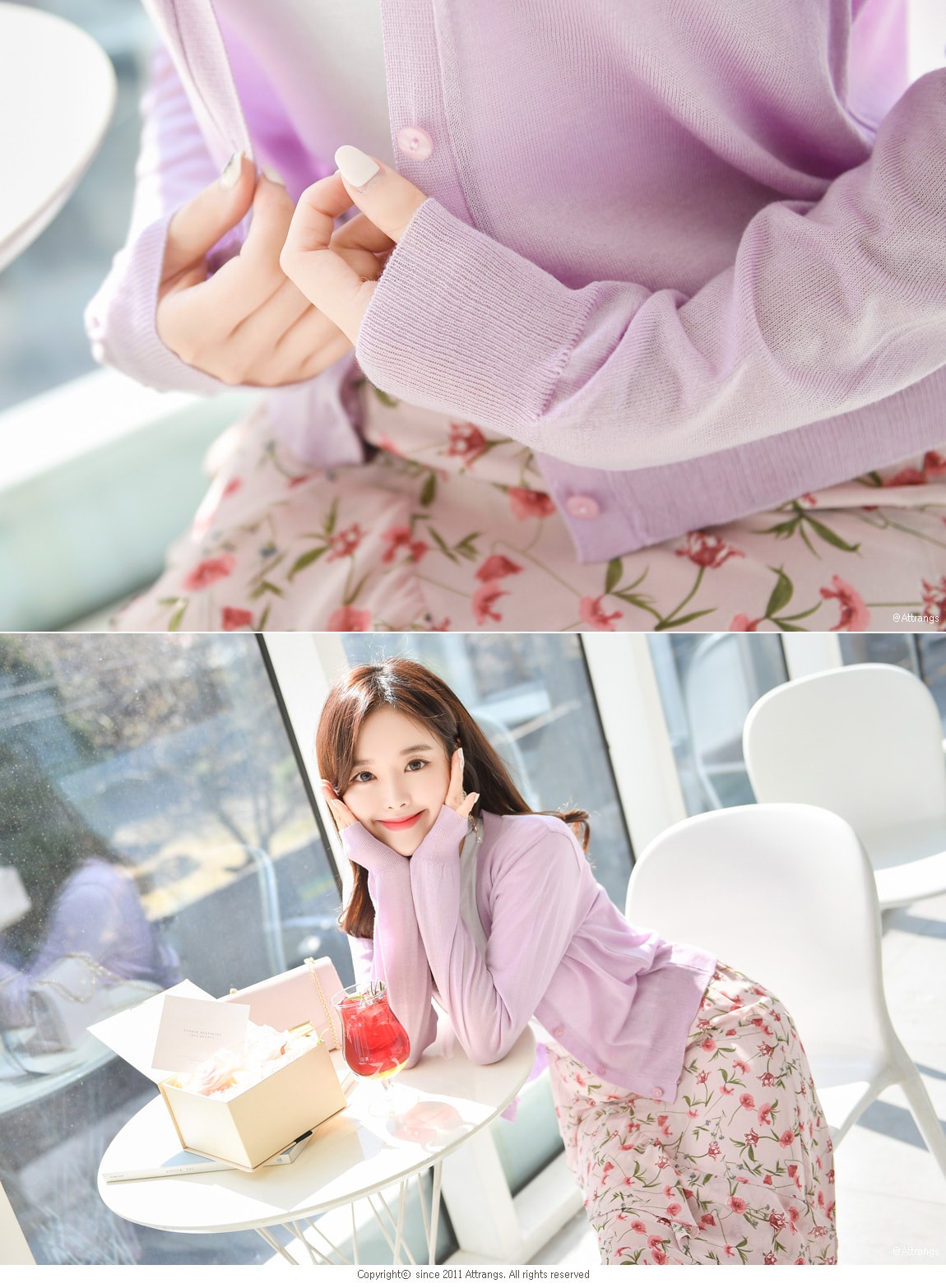 【韩国直邮】ATTRANGS 经典实用糖果色温柔薄款防晒开襟衫 紫色 均码