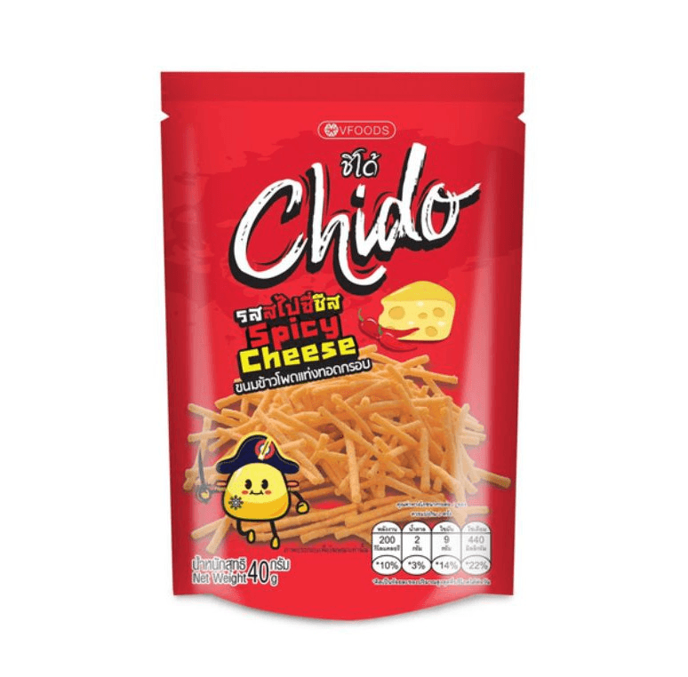 【马来西亚直邮】泰国 VFOODS CHIDO 玉米条香辣芝士味 40g