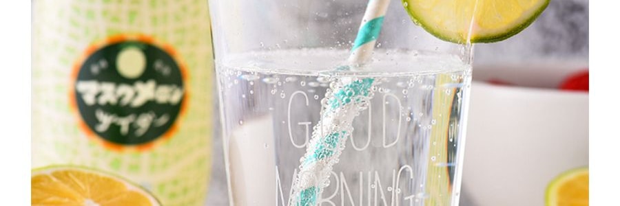 日本TOMOMASU 哈密瓜味汽水 果味碳酸飲料 300ml