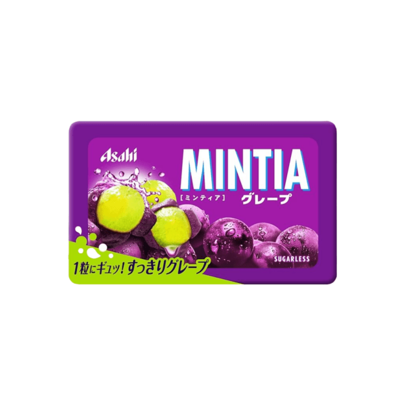日本 ASAHI MINTIA 爆汁紫葡萄清涼薄荷糖 50粒裝
