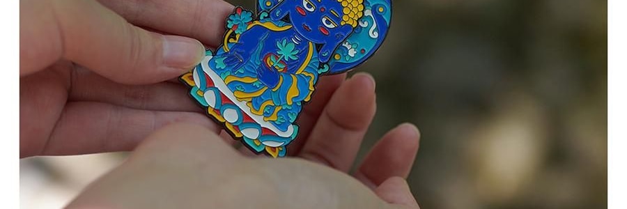 灵隐祈福 药师佛转转佛冰箱贴 磁吸装饰贴 身体健康 112*112*21mm