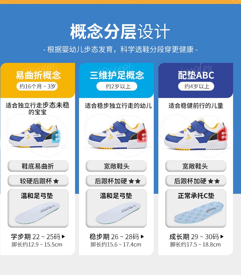 【中国直邮】 江博士 板鞋魔术贴儿童鞋2022春季新款舒适男女宝宝学步鞋 30码 米色