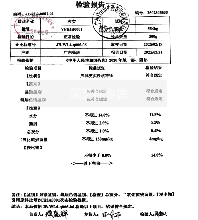 采芝林芡实 四神汤 伏湿 健脾 供广东省中医 250g 单克价便宜 泡水熬汤熬粥 搭配茯苓 双12圣诞