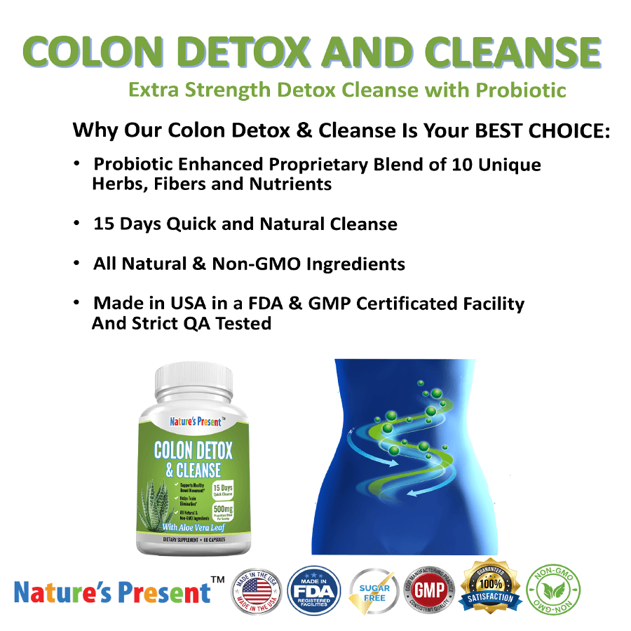Premium 15 Day Colon Detox Cleanse Supplement 60 Capsules