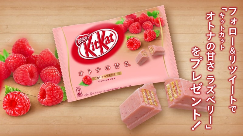 【日本直郵】DHL直效郵件3-5天到 KIT KAT季節限定 樹莓口味巧克力威化 12枚裝