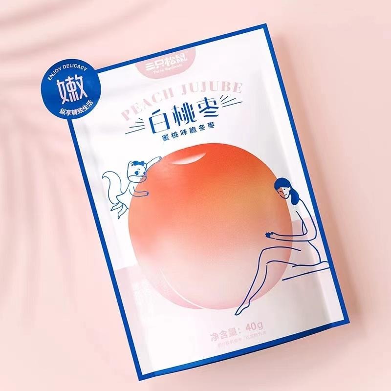 【中国直邮】 三只松鼠 白桃枣 40g